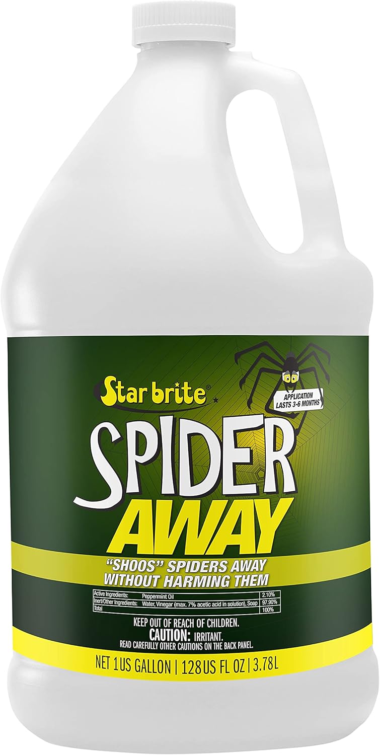 STAR BRITE Spider Away – Safely Chase Away Spiders & Other Pests Without Harm - Ideal for Use On Garages, Porches, Docks, Boathouses, Home & More - Safe to Use Around People, Pets & Wildlife