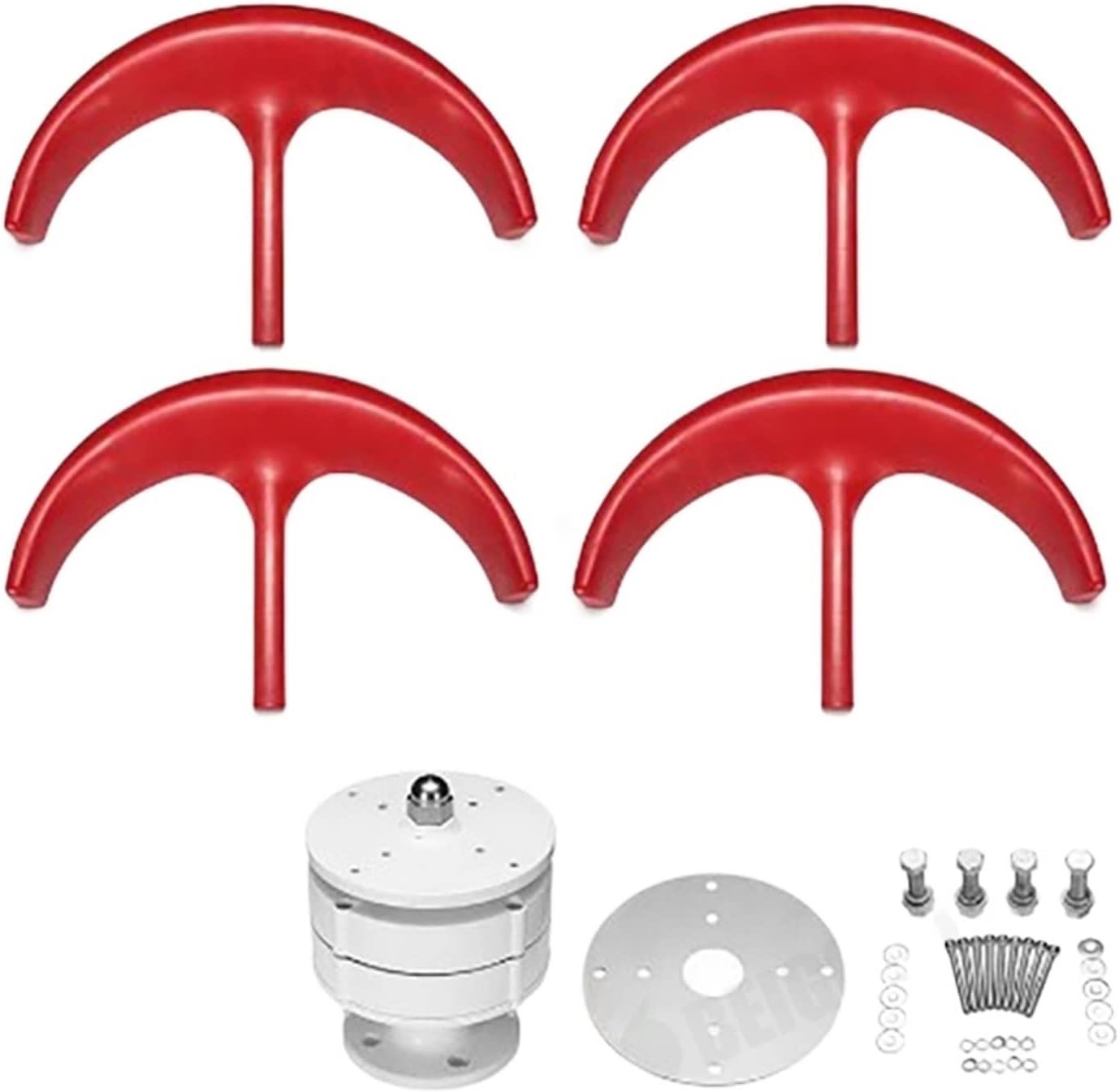 Wind Turbine, 1000W Wind Turbine 12v 24v Vertical Axies Wind Generator Small Windmill Free Energy with MPPT Charge Controller Homeuse(White,Turbine ONLY_48V)