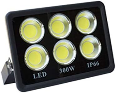 Led Flood Light, COB Outdoor Spotlight Waterproof 200w300w Bright Stadium Basketball Court Projection Lighting Emergency Light External Spotlight Black / IP66/ Aluminum Fittings