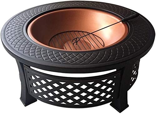 Outdoor Fire Pit Outdoor Fire Pits Wood Burning Pit - includes Spark Screen and Log Poker - Great for Outdoor and Patio Home Barbecue