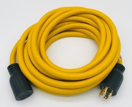 Connecticut Electric 50 Foot Generator Power Extension Cord, 30 Amp, 4 Prong, NEMA L14-30P (Male), NEMA L14-30R (Female)