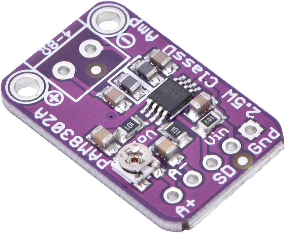 2.5W Audio Amplifier Module, Single Channel, Potentiometer Volume Control, Thermal Protection, Low Power Consumption, Clear Sound for Audio Projects