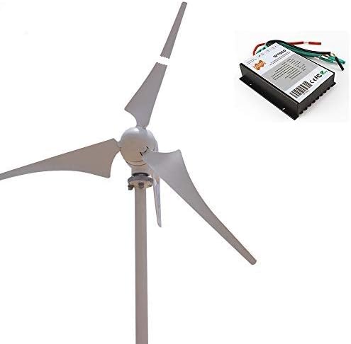 Light and Powerful Small 3 Blade 400W Wind Turbine Generator Kit AC 12V/24V with Windmill Generator Controller for Home Use(12V)