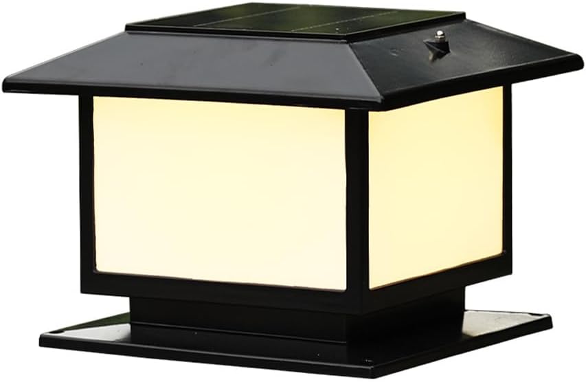 Solar Post Cap Lamp, LED Outdoor Waterproof Lighting Fixtures, European Minimalist Style Garden Villa Column Light Lantern, Gate Fence Home Stigma Lamps, for Patio Porch Railing