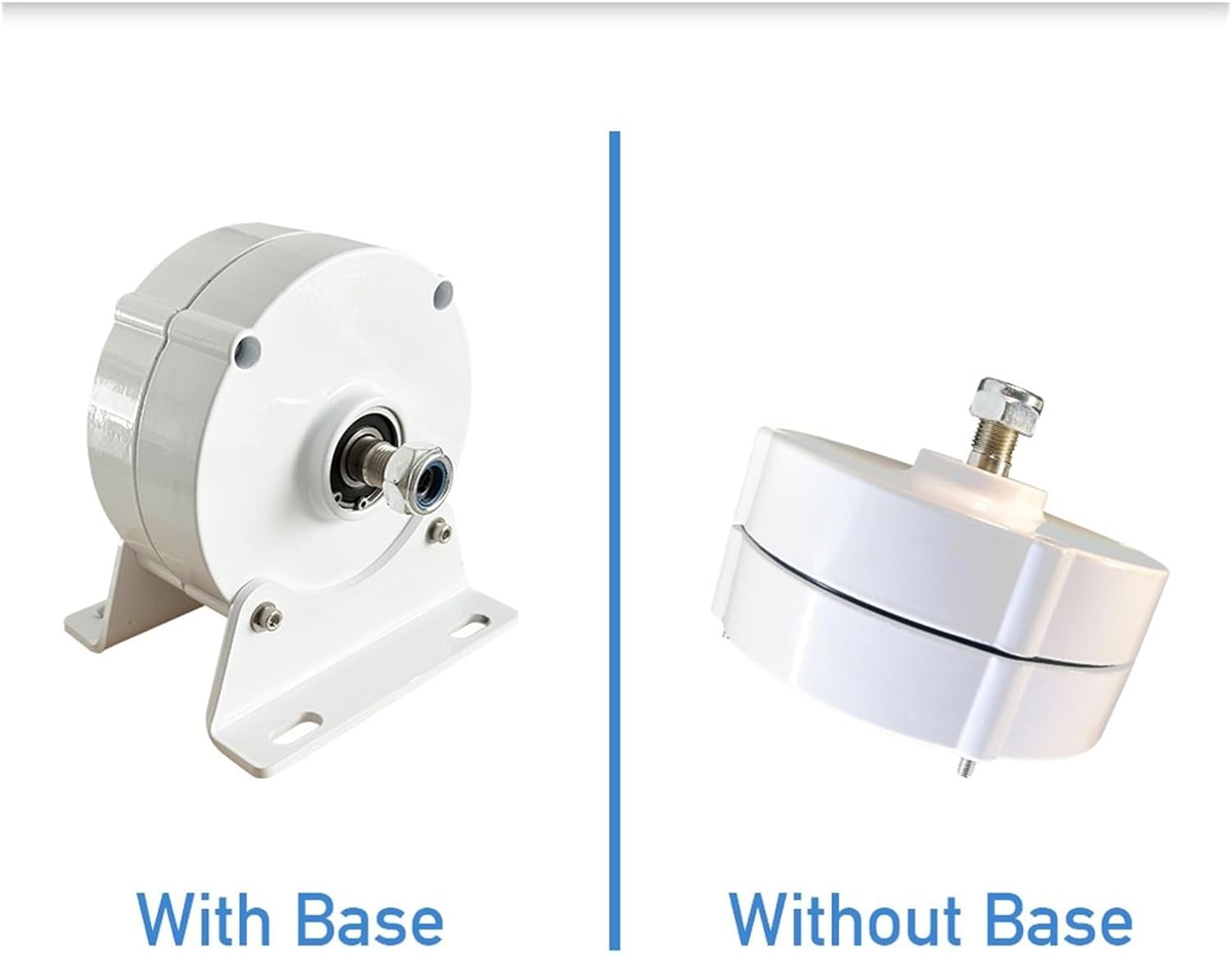 500W Wind Turbine Generators Kit 12V 24V 48V Gearless Permanent Magnet Generator Turbine Low Speed For Water Conservancy And Wind Power Household Low Starting Speed for Home(With Base,DOUBLE SHAFT_12V