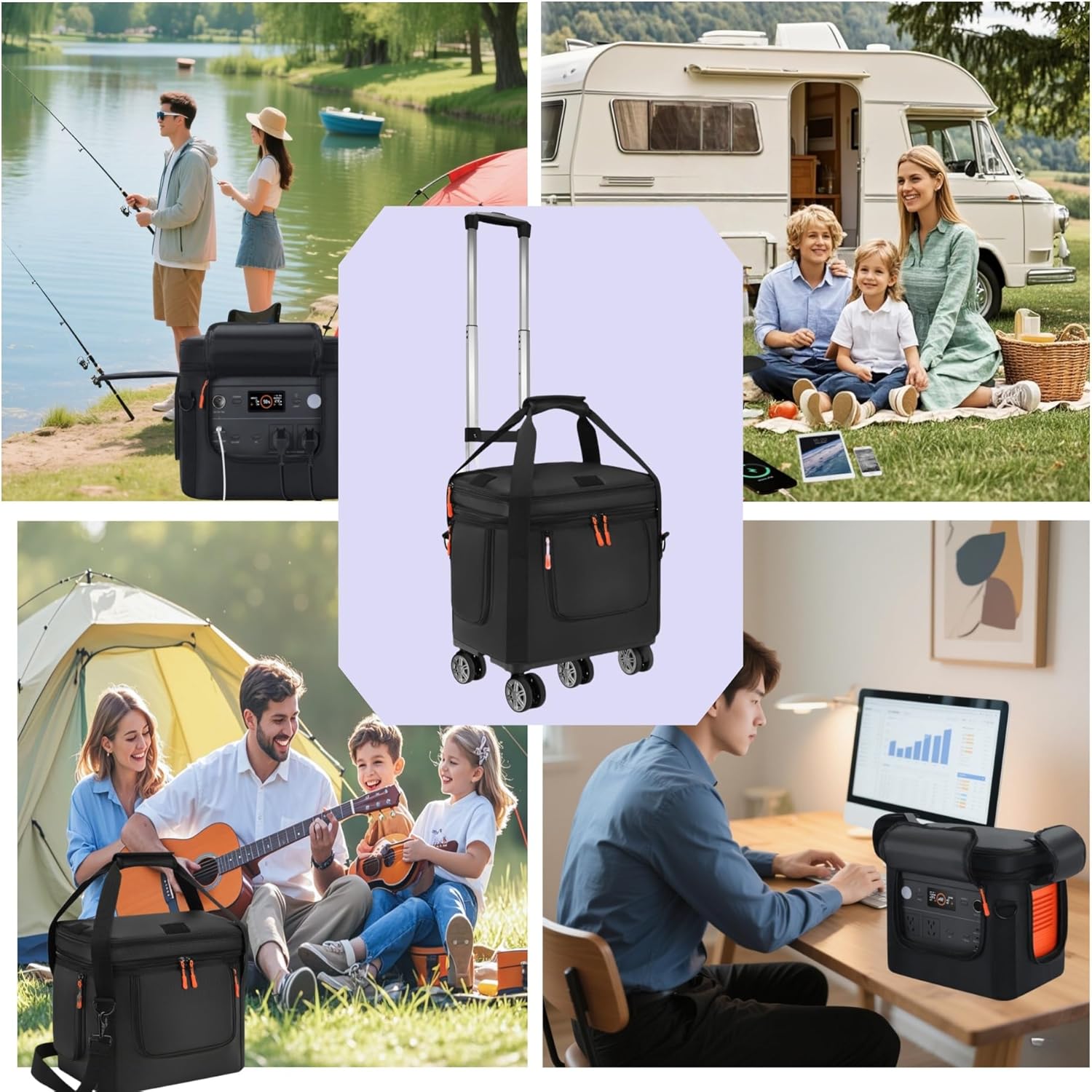 Carrying Case Compatible with jackery 1000/1000 v2,Generator Covers with Wheels and Pull Rods Compatible with jackery portable power station,Carrying Bag Compatible with Jackery Explorer 1000 V2 ﻿