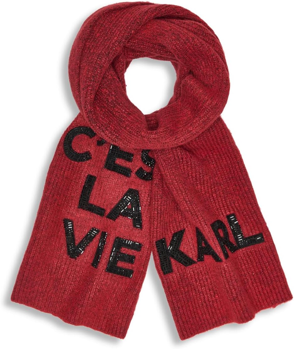 KARL LAGERFELD womens C'est La Vie Scarf With Sequins