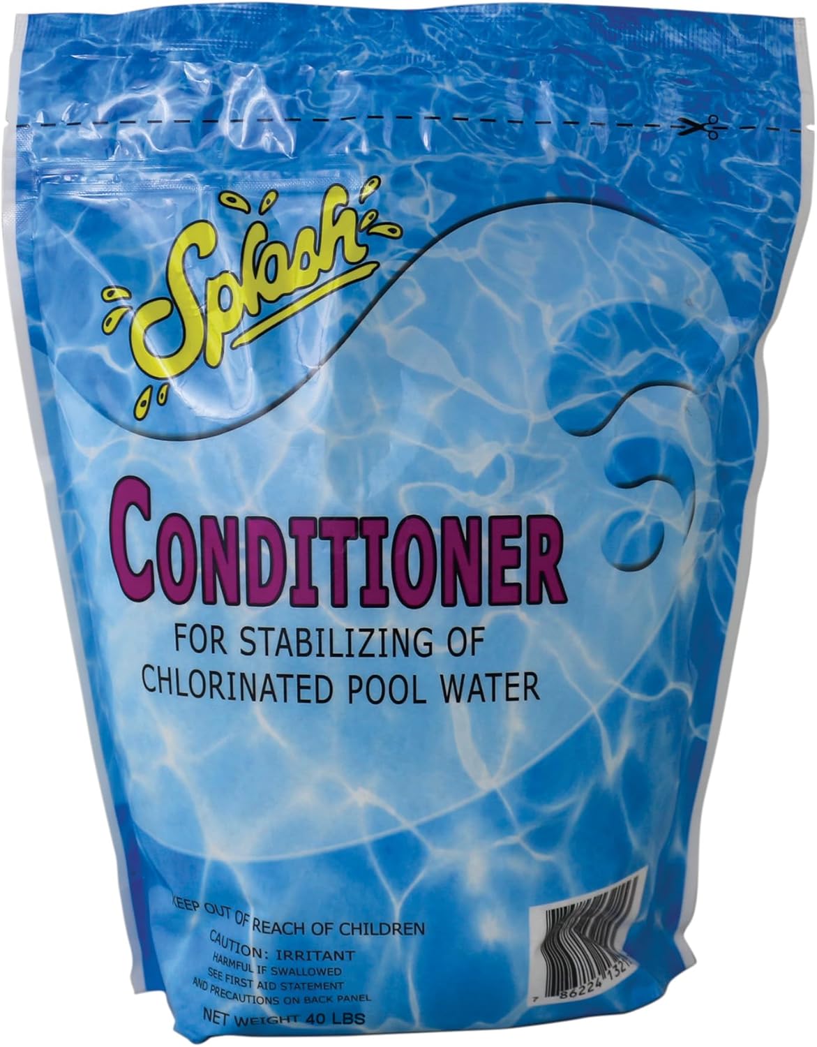 Robelle 40-Pounds Premium Chlorine Stabilizer and Conditioner, Concentrated Cyanuric Acid for Pools, Pool Stabilizer, Helps Chlorine Last Longer, Made in USA
