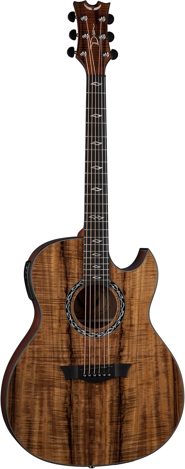 Dean Exhibition Koa Thin Mahogany Body Acoustic-Electric Guitar with Aphex Aural Exciter Technology