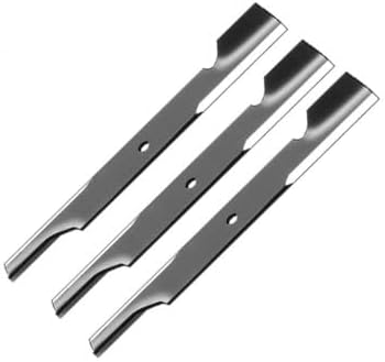3 Pcs Lawn Mower Blades with 5/8 Inch Center Hole, 21 Inch Length, 2-1/2 Inch Width, for Gas-Powered Equipment