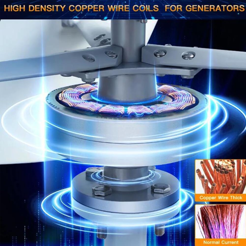 12V-220V Wind Turbine Vertical Axis Generator+ Solar Panel Kits Suit for RV Marine Home Solar Wind Hybrid System(10000W)