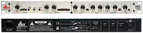 dbx DBX286SV Instrument, Microphone Preamp & Channel Strip Processor, with Compression, De-Esser, Enhancer, Expander/Gate, Loop-Out. Metering LEDs, XLR and ¼” inputs. Rack Mountable 1U. Silver