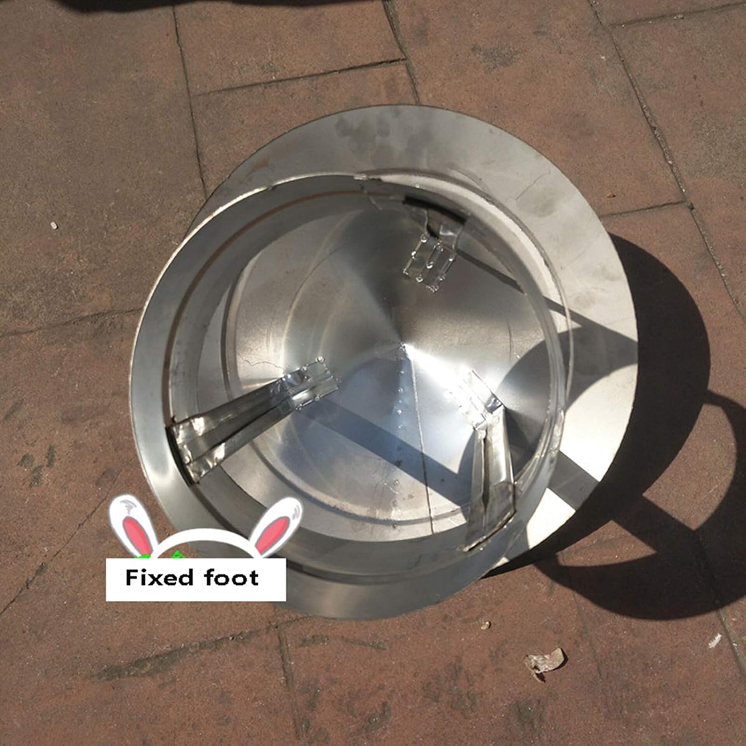 Roof Chimney Cap Galvanized Tin Plate Spiral Wind Pipe Line Cap Chimney Umbrella Shape Hat Water Cap Chimney Pipe Line Cap (400mm)