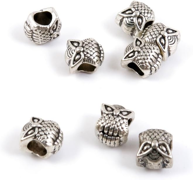 830 Pieces Antique Silver Tone Jewelry Making Charms Findings Fashion Wholesale Supplies Pendant Lots Bulk Supply Z6XC1P Owl Loose Beads