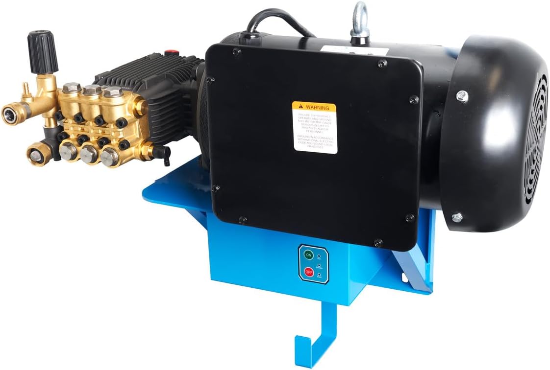 Canpump Electric Pressure Washer 3000 PSI, 3.5 GPM – Triplex Power Washer Pump, 7.5 HP Motor 240 V – Includes Wall Mount Bracket, Wireless Control TSS, Spray Gun, Wand, 30-Ft Hose, 5 Nozzles