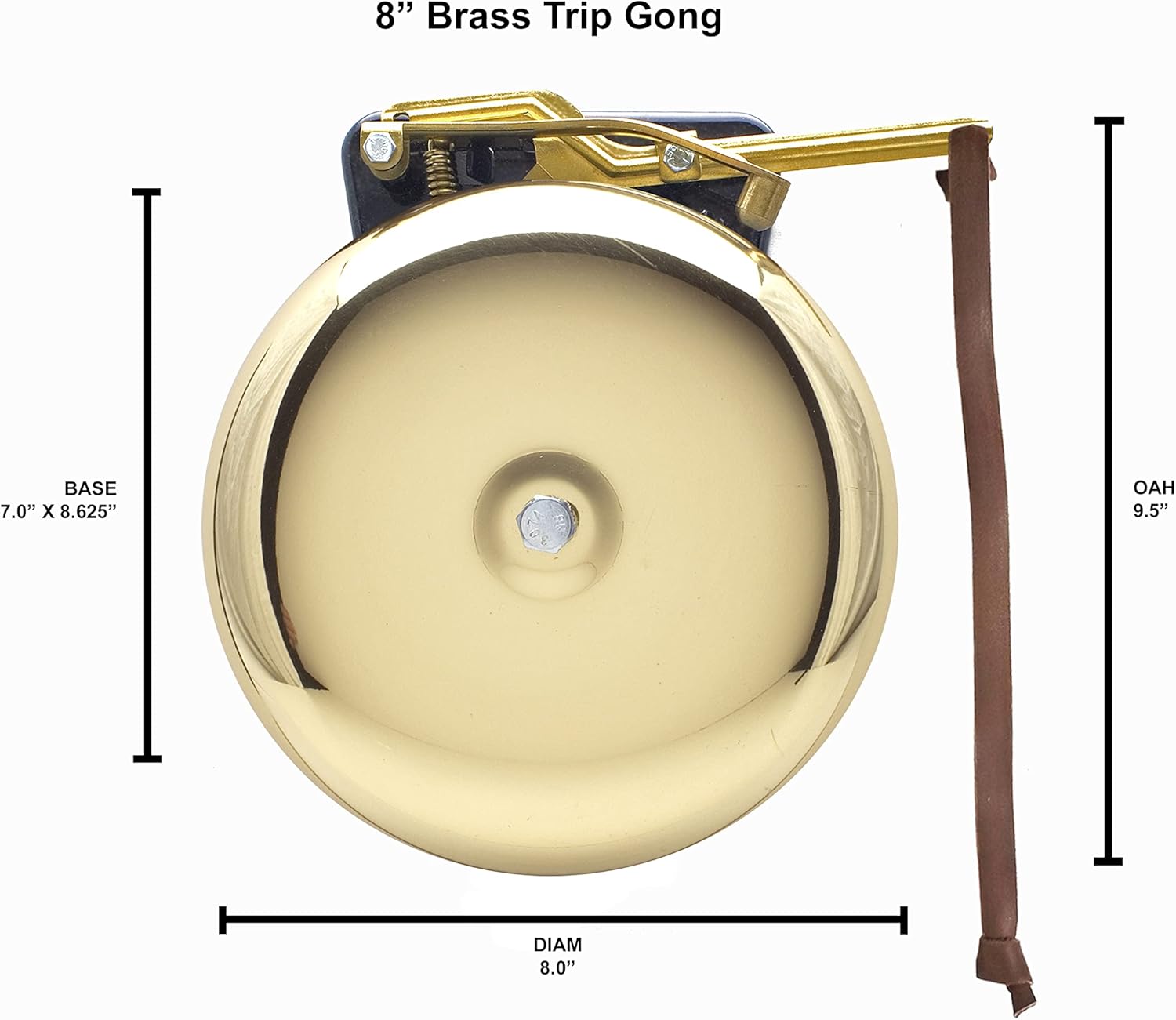Bevin Bells Brass Trip Gong | Traditional Prize Fighter 8