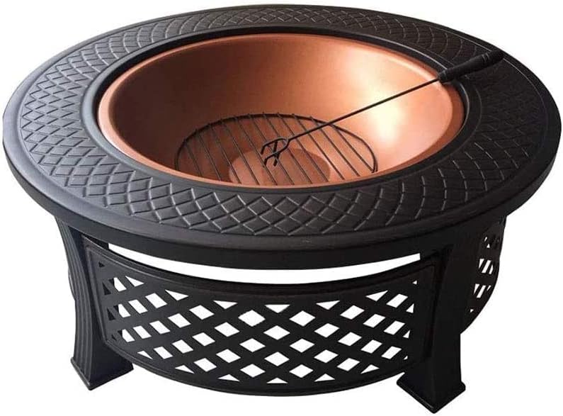 BBQ Grill Outdoor Outdoor Fire Pits Fire Basket Outdoor Barbeque Grill CharCast Iron Barbecue Stand Bowl Camping Picnic Outfire Wood Log Burner Heater Outdoor Stove Garden Dining