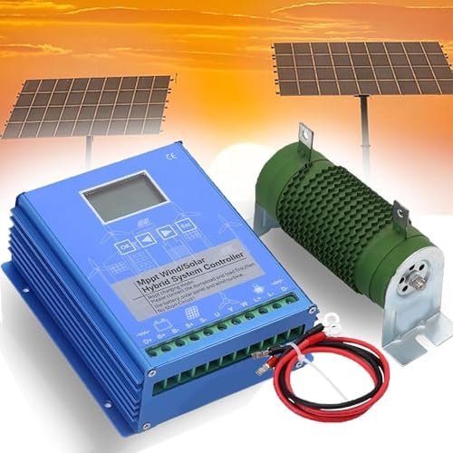 9000W Wind Solar Hybrid Charge Controller, Off-Grid MPPT for Wind Turbine & Solar Panels, LCD Display, Efficient Renewable Energy Management System