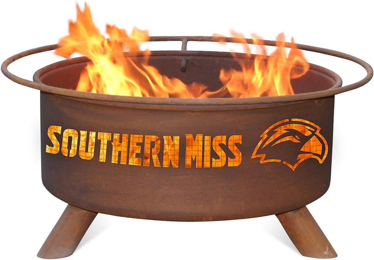 Patina Products F238 Southern Mississippi Steel Outdoor Fire Pit - 24 x 24 x 11 inch - Natural Rust Patina Finish