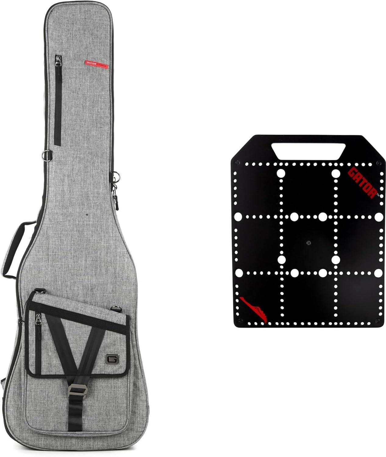 Gator Transit Bass Guitar Bag with Pocketboard - Light Grey