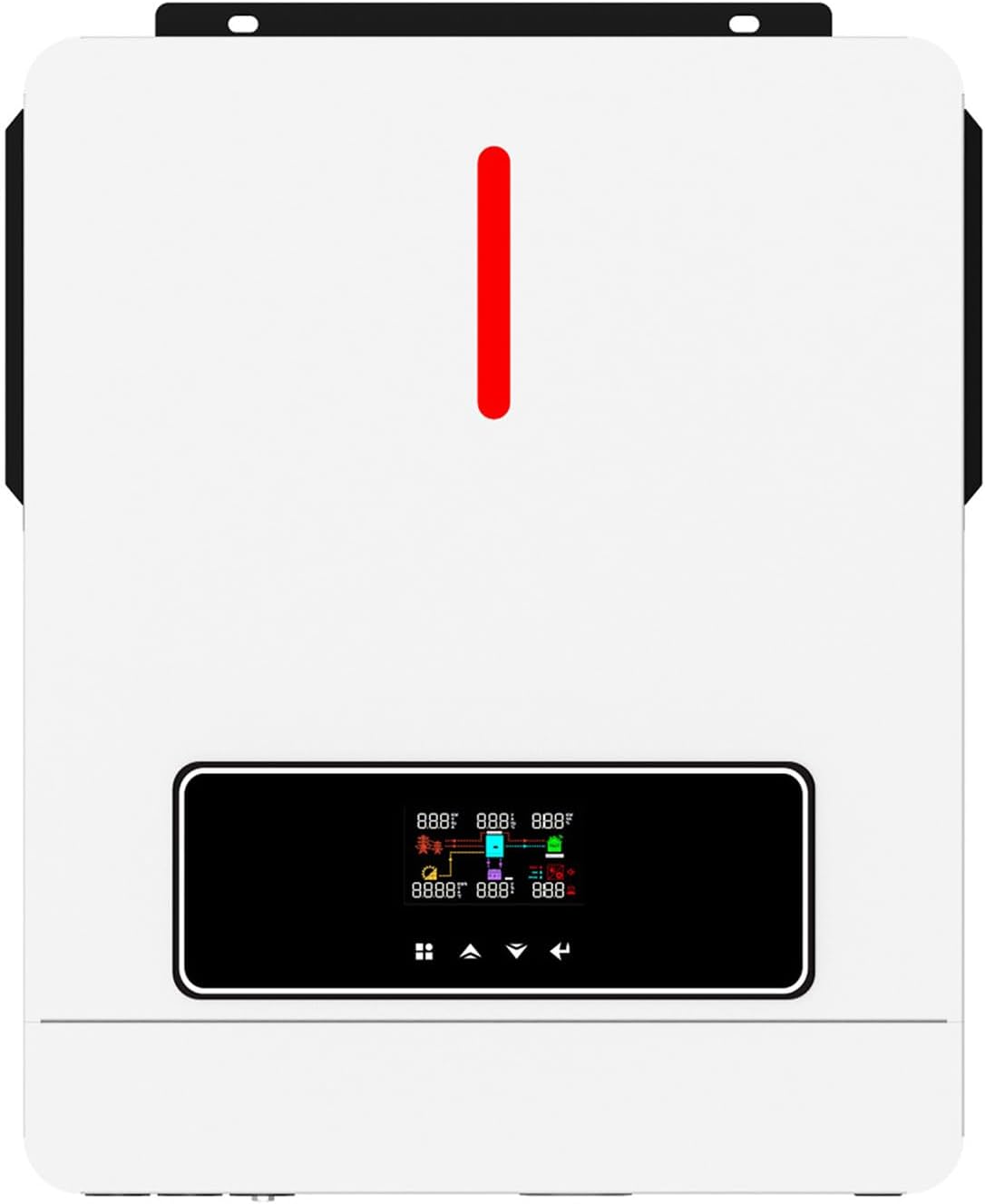 DATOUBOSS 3600W Hybrid Solar Inverter, 24V DC to 110V AC Pure Sine Wave with 120A MPPT Controller, Off-Grid Backup Power Converter for 24V Lithium/AGM Battery, Home RV Cabin, Solar Off-Grid On-Grid