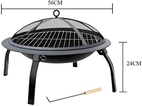 Fire Pits Outdoor Wood Burning Fire Pit Set, Wood Burning Pit - Includes Spark Screen Great for Outdoor and Patio Round Metal Firepit with Cover BBQ Cooking for Outside Camping Backyar