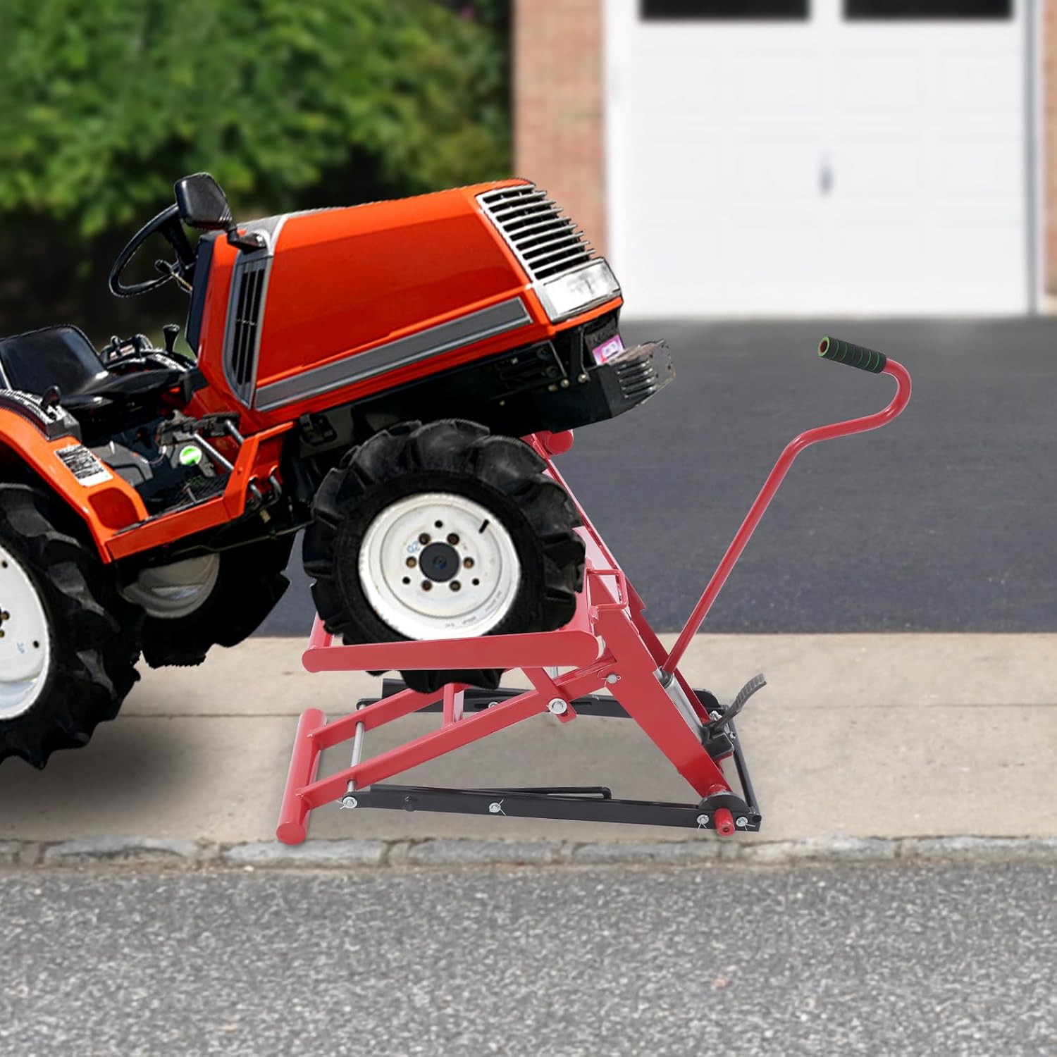 350LBS Lawn Mower Lift Jack, Q235 Steel Lawn Mower Lift Jack for Lifting and Repairing Garden Tractors, Lawn Mowers, All-Terrain Vehicles