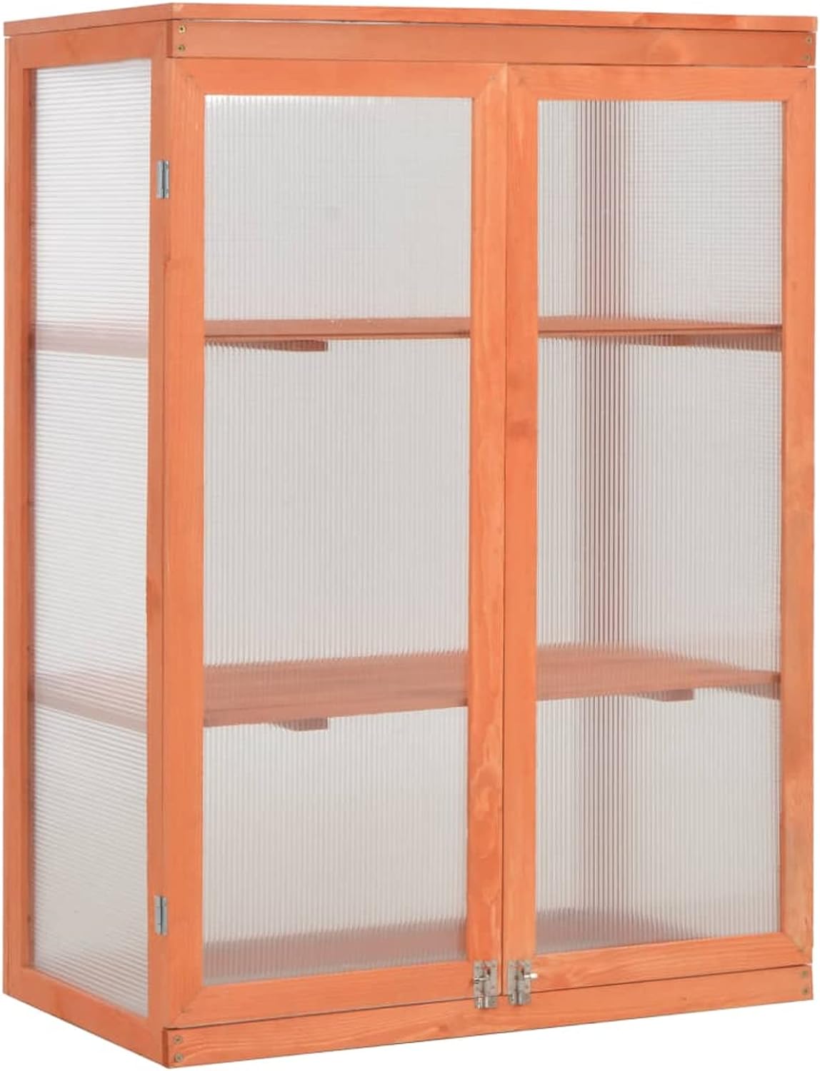 Greenhouse Garden Portable Mini Greenhouse Cabinet, Raised Flower Planter Shelf Protection for Outdoor and Indoor Wood 29.5