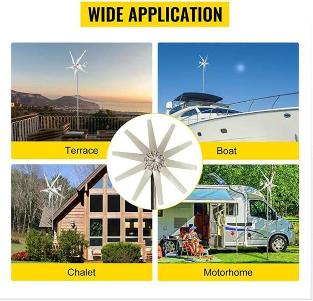 12000W 3 Phase AC Permanent Magnet Generator Wind Turbine Kit,12V 24V 48V Free Alternative Energy Windmill, Medium Windmill Household