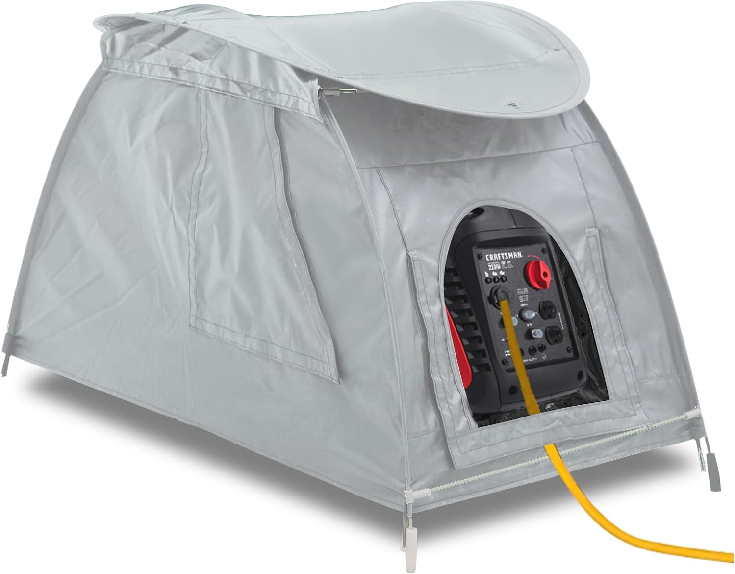 Small Inverter Generator Cover While Running, Portable Waterproof Generator Shed Cover，Outdoor Generator Tent Cover for Rain, Fit Most 1000-5500 Watt Inverter Generators, Grey
