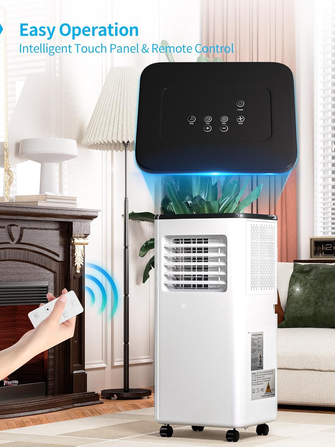 3-in-1 Portable Air Conditioner, 10000BTU Air Conditioner with Cool, Dehumidifier, Fan, for Room Up To 550 Sq Ft, Portable AC with Remote Control & 24H Timer, White