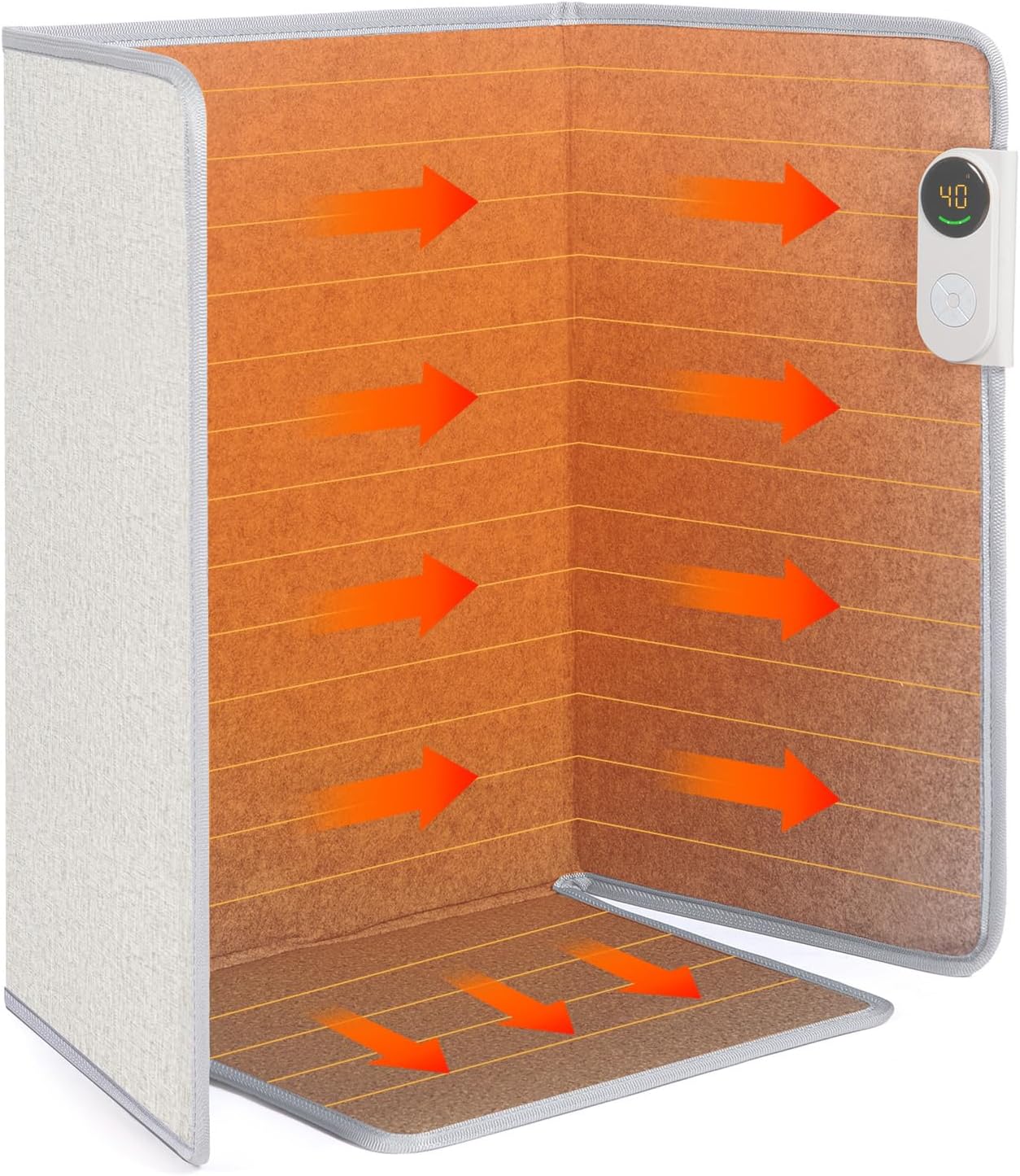 Portable Space Heater for Office & Home, Safe for Legs, Ankles, Foldable Silent and Energy Efficient With Thermostat & Timer and Auto Shut Off