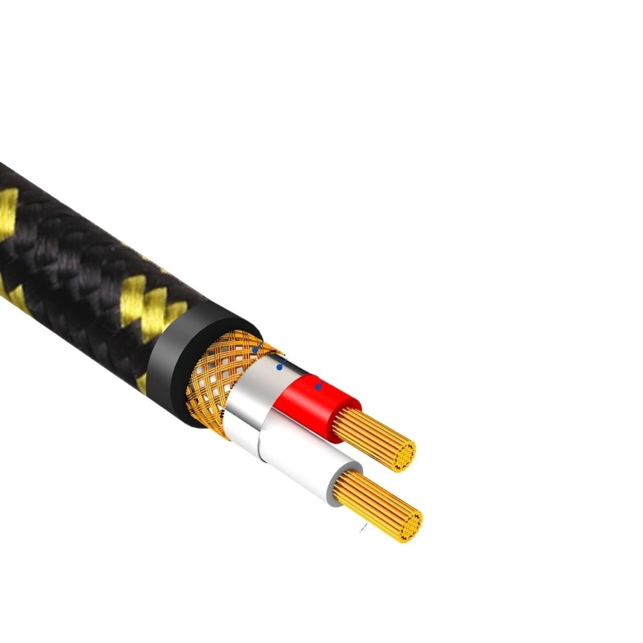 FENG GUO Guitar Cable 6.5mm Instrument Cable Cord 1/4 Inch to 1/4 Inch Audio Cable for Bass Keyboard Mixer Amplifier and More(6.5mm-TS,8m)