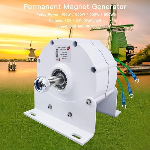 12000W Low Speed AC Alternator Generator for Wind & Water Turbines, 8000W Permanent Magnet Generator Head, 3 Phase Gearless, 12V Low RPM, 220V Power Solution