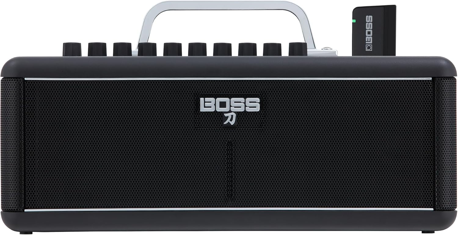 BOSS Katana-Air | Wireless Compact Desktop Amplifier for Guitar, Bass & Acoustic-Electric Guitar & Bass | 5 Amp Characters | Acclaimed Katana Amp & Effect Tones | WL-T Transmitter with Motion Sensing
