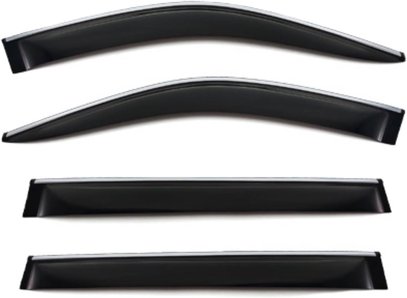 Window Deflectors for Benz GLS-Class MK2-X166 2013-2019, Sun Rain Guard Window Visors Vent Shades with Bright Stripes Car Accessories