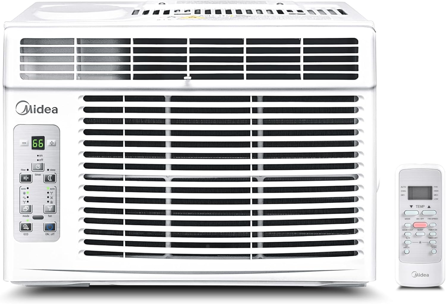Midea 5,000 BTU Window Air Conditioner, Cools up to 150 Sq. Ft. with Easy-to-Use Reusable Filter, Remote, Perfect AC for Bedroom, Living Room, Home Office, Electronic Control