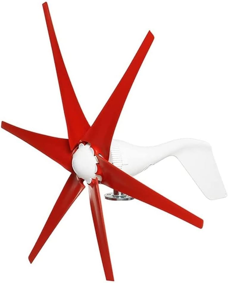 24V Wind Turbine Generator Kit 6 Blades Wind Turbines Motor with Charge Controller Power Generation Windmill for Home (Not Included Mast)