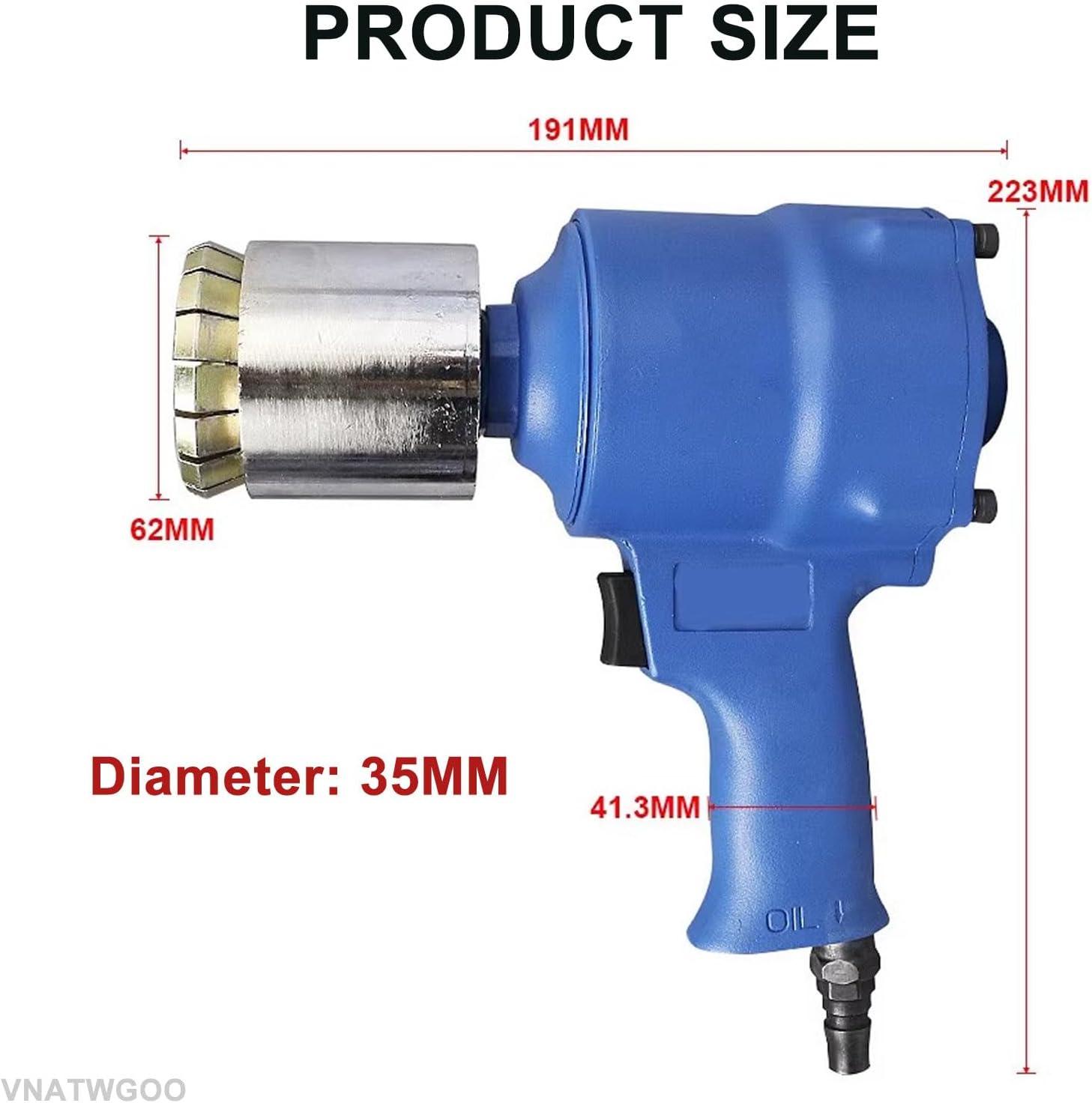 Pneumatic Sealing Machine for Iron Drum Cover, Oil Drum Cover Crimping Tool 35/70mm Sealing Barrel Crimper Sealer (40MM)