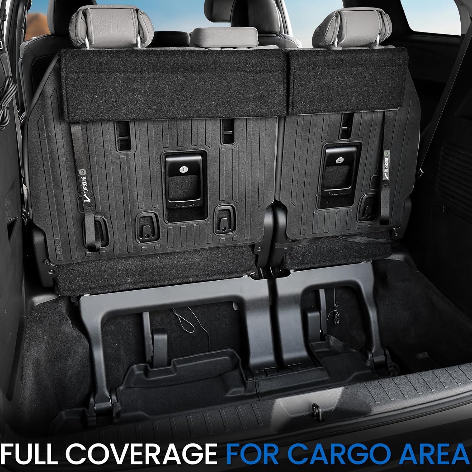 Floor Mats Set for 2021-2025 2026 Toyota Sienna (Only for 7 Seats), All Weather TPE Backrest Mat Trunk Lower Well Mat Cargo Liner Door Sill Guards Accessories (7 Seats Full Mats Set)