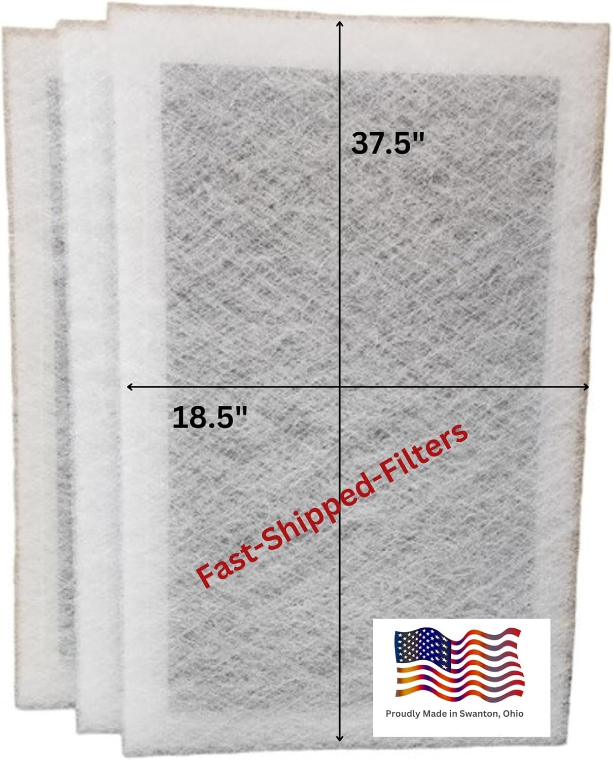 Fast-Shipped-Filters 3 Pack Replacement Filter Pads Compatible with SolaceAir Air Cleaner White (20x40)