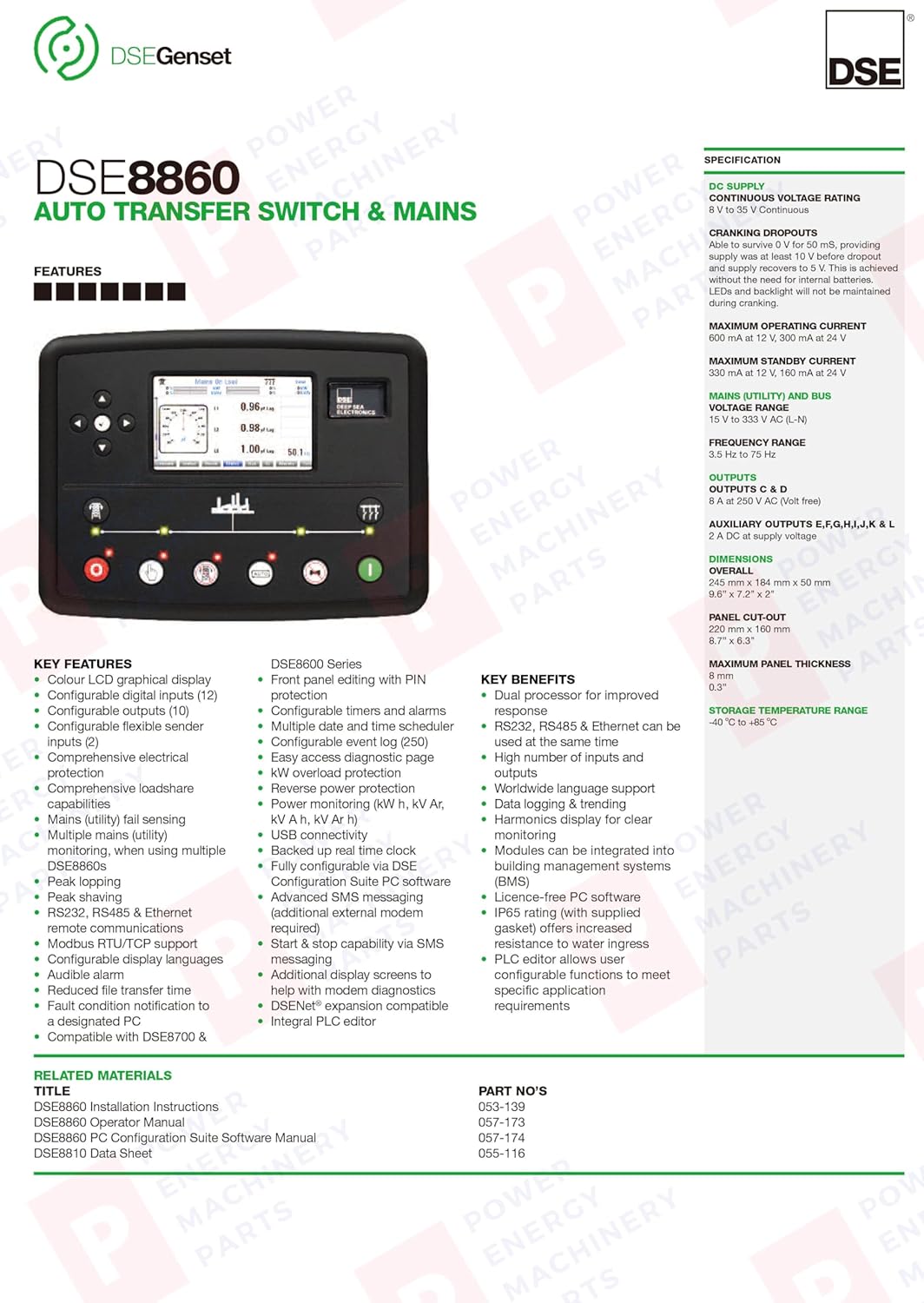 Original DSE8860 Deep Sea Generator Controller DSE 8860 Automatic Start Module
