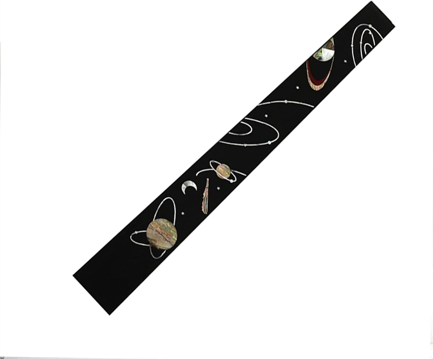 ZUZU Guitar Fingerboard Ebony Inlaid Color Shell Ebony Fingerboard Making Guitar Fingerboard Material Accessories Unfinished Guitar Neck