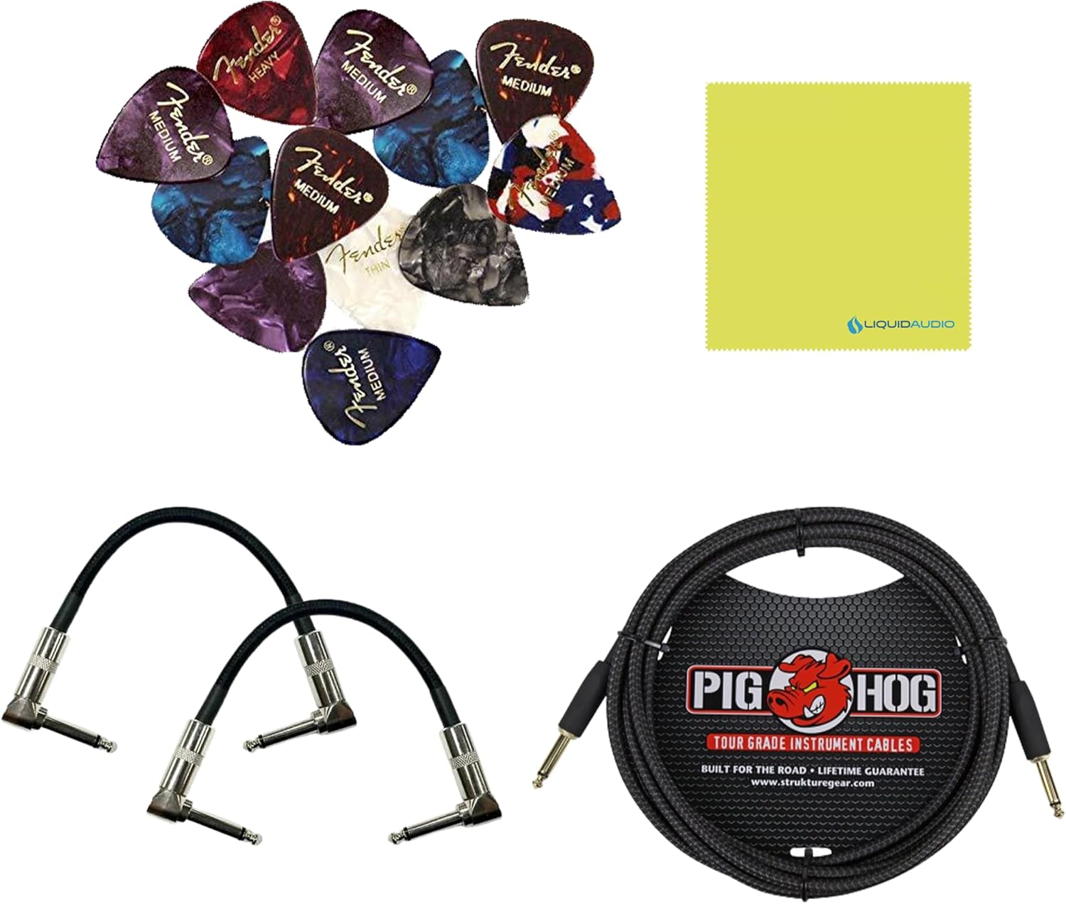 Boss BD-2W Blues Driver Pedal Bundle w/ 2-Pack Strukture S6P48 Woven Right Angle Patch Cable, Pig Hog PCH10BK 