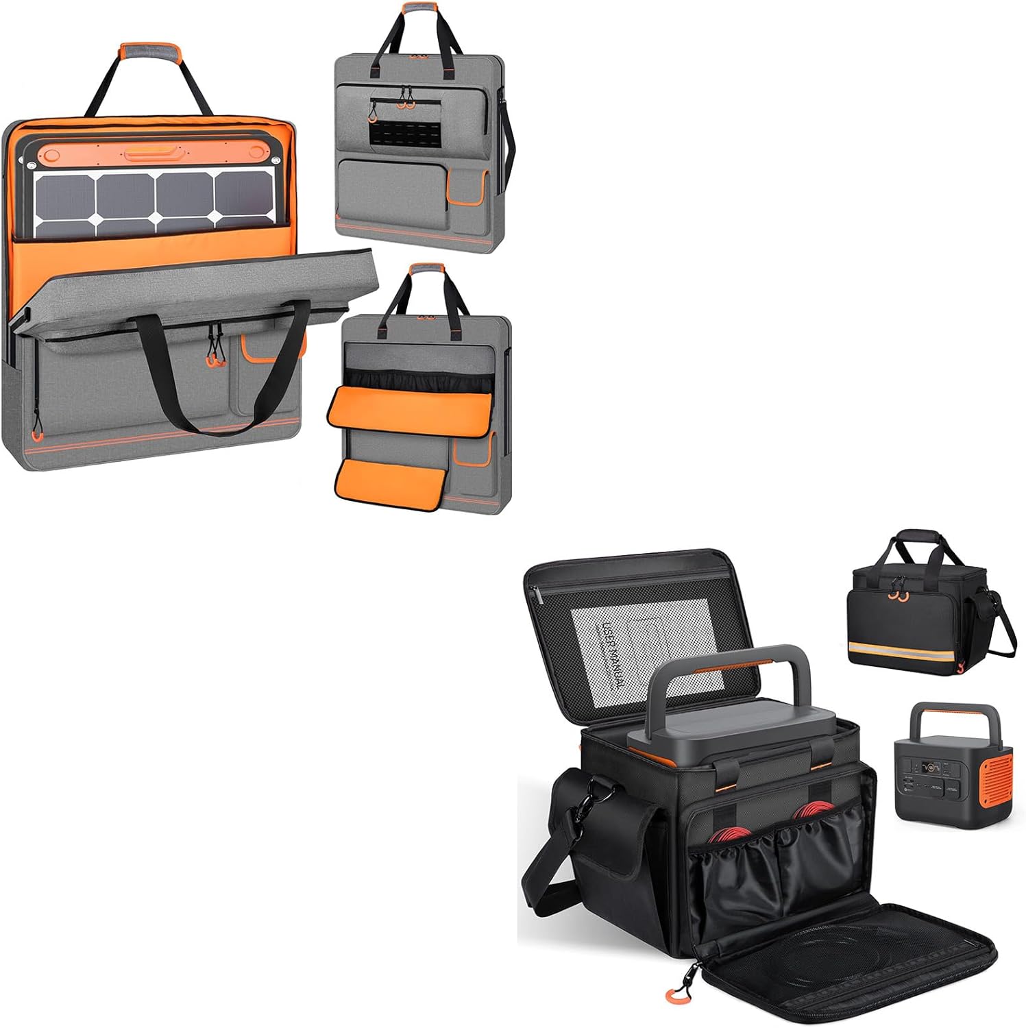 Solar Panel Storage Bag and Portable Station Bag Compatible with Jackery Explorer 500 and Jackery SolarSaga 100W 100X 200W