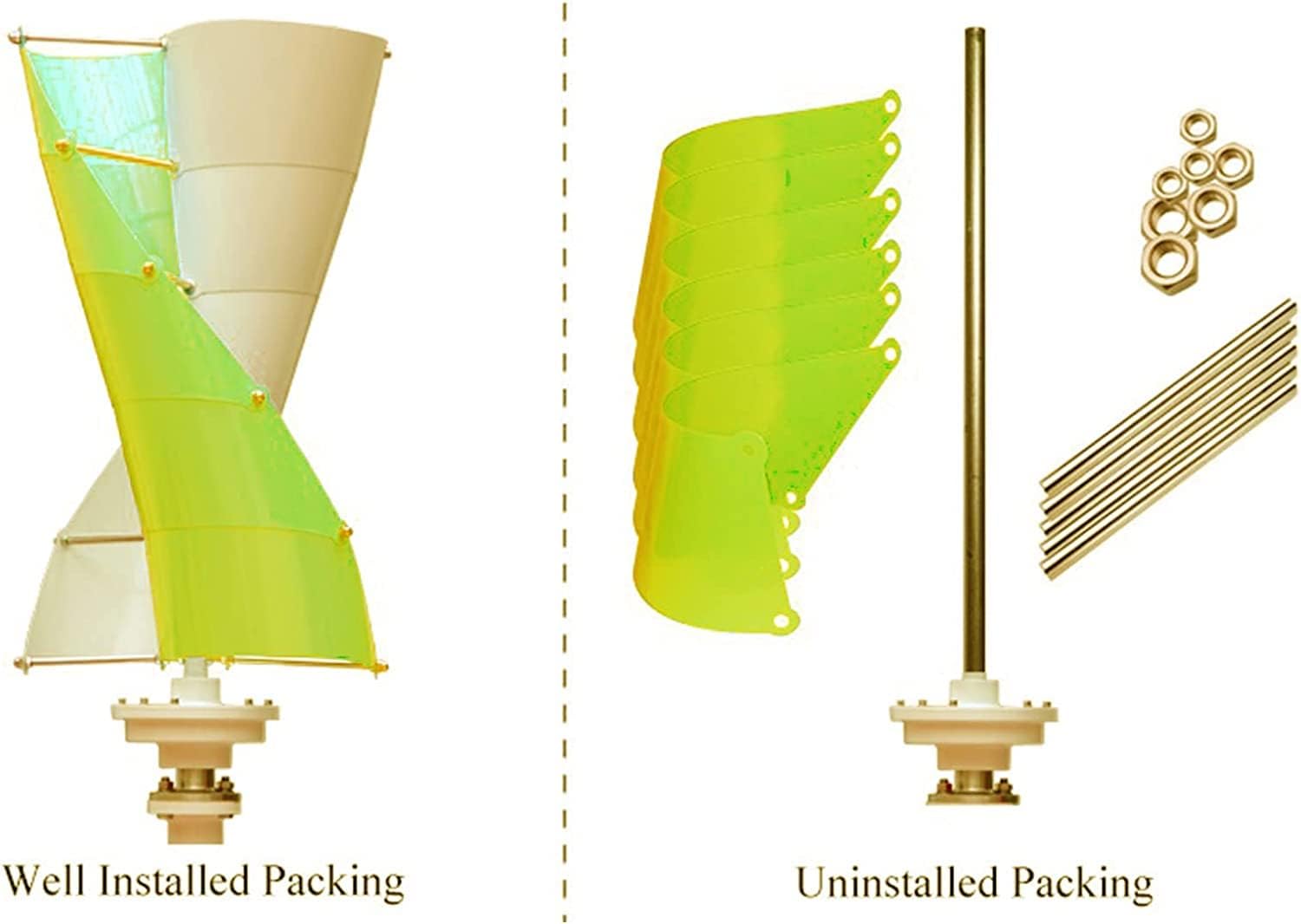 6000W 12V/24V/48V Horizontal Wind Generator Wind Turbines Generator Windmill Energy Turbines Charge for Home Camping