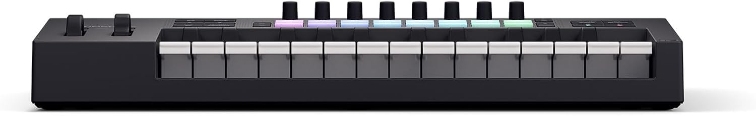 Audiosavings Bundle: Novation LAUNCHKEY 25 MK4 25-Key USB MIDI Ableton Live Keyboard Controller Bundle with Rockville PRO-M50 Studio Headphones w/Detachable Coil Cable & Case+Extra Ear Pad (2 Items)