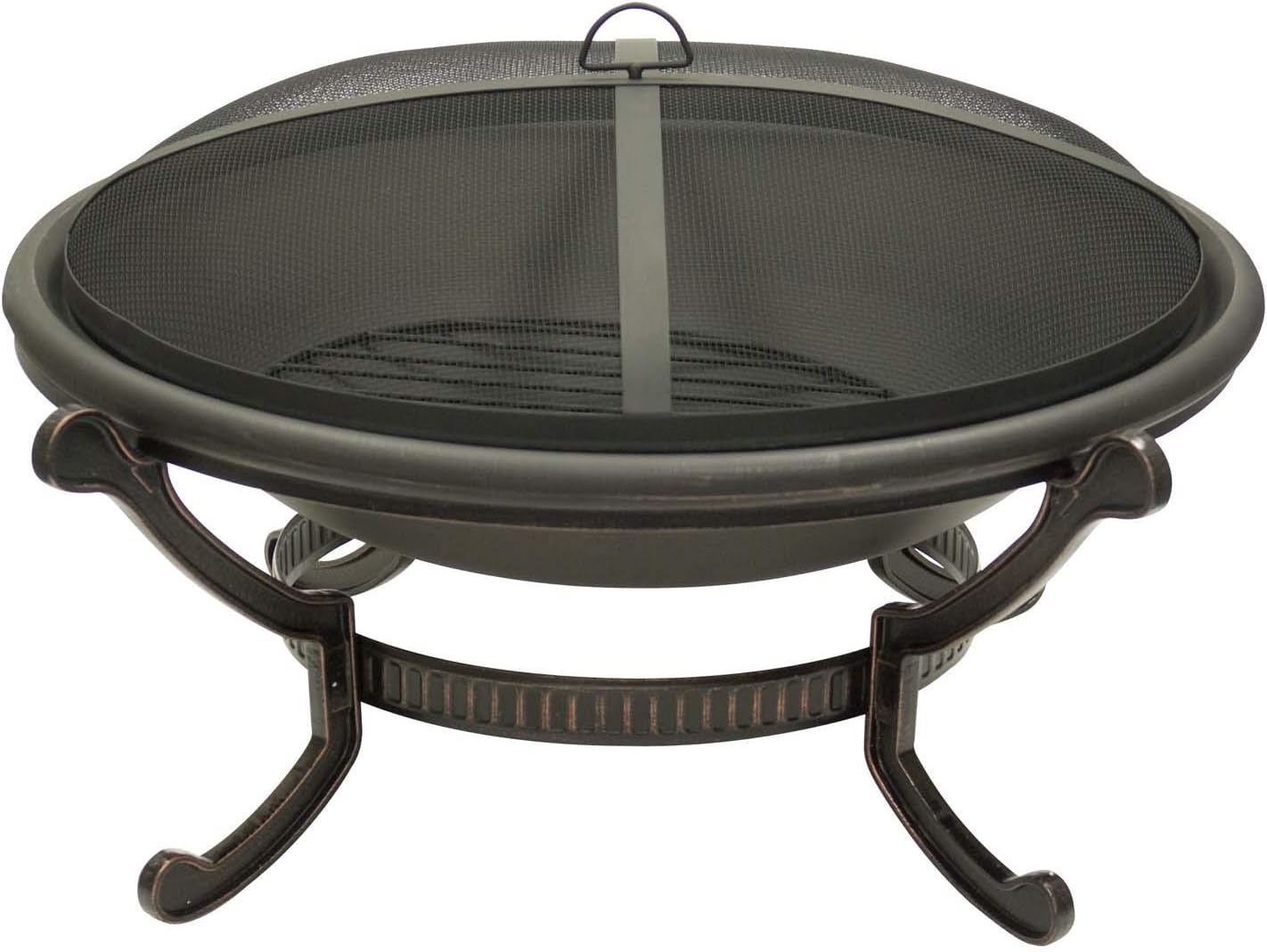 Dagan Industries Bronze Cast Iron Large Round Fire Pit - 23 inch