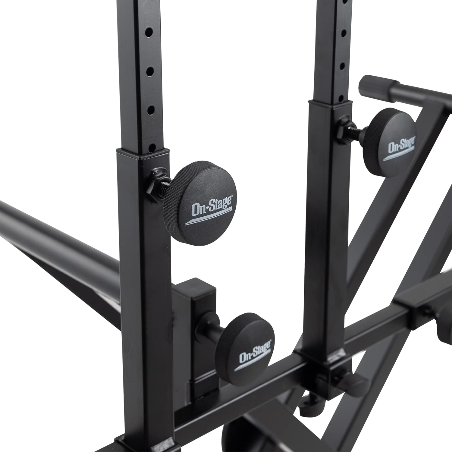 On-Stage KSA8500 Deluxe Keyboard Tier (Multi-Level Keyboard Support for Stacking Digital Pianos, MIDI Controllers, Synthesizers&Organs, Up to 66LBs, Adjustable Arm, Fits X-Style Stands, Black)