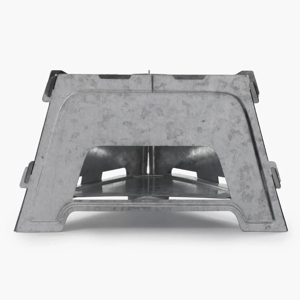 NOBOX Stainless Steel Lightweight Collapsible Portable Fire Pit Camp Backpacking Stove - Nylon Storage Bag